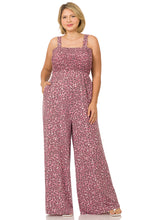 Load image into Gallery viewer, Smocked Wide-Leg Jumpsuit