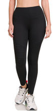 Load image into Gallery viewer, Wide-Waistband Moto Leggings