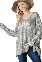 Load image into Gallery viewer, Warm Chevron Print Top