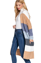 Load image into Gallery viewer, Color Block Long Cardigan