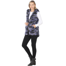 Load image into Gallery viewer, Camo Sherpa Hooded Vest