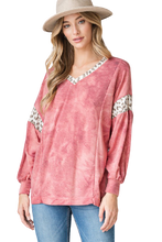 Load image into Gallery viewer, Tie Dye Balloon Sleeve - Mauve
