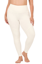 Load image into Gallery viewer, Wide-Waistband Moto Leggings