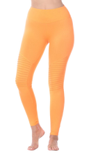 Load image into Gallery viewer, Wide-Waistband Moto Leggings
