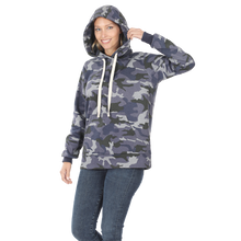 Load image into Gallery viewer, Navy Camo Hoodie