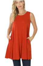 Load image into Gallery viewer, Sleeveless Swing Tank