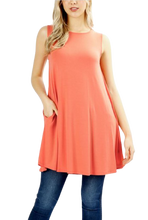 Load image into Gallery viewer, Sleeveless Swing Tank