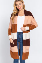 Load image into Gallery viewer, Color Block Long Cardigan