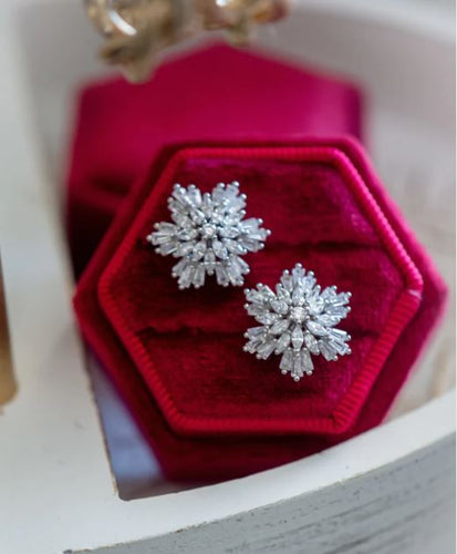 GAIL Floral Snowflake S925 Earrings