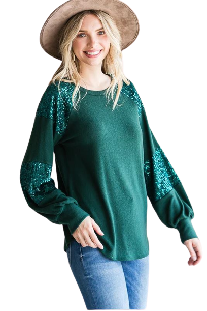Sparkly Night Top - Green