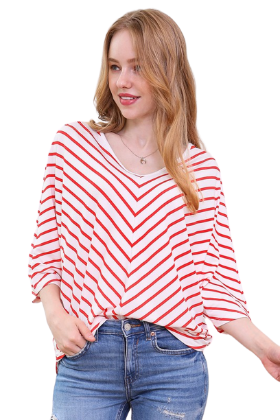 Chevron Striped Top