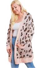 Load image into Gallery viewer, Animal Print Knit Cardigan