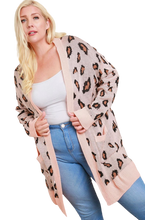 Load image into Gallery viewer, Animal Print Knit Cardigan