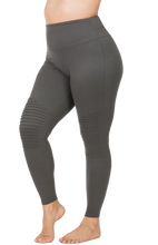 Load image into Gallery viewer, Wide-Waistband Moto Leggings