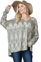 Load image into Gallery viewer, Warm Chevron Print Top