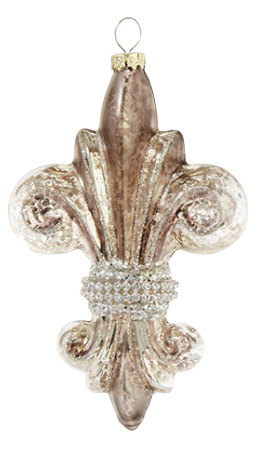 5" Fleur De Lis Ornament (glass)
