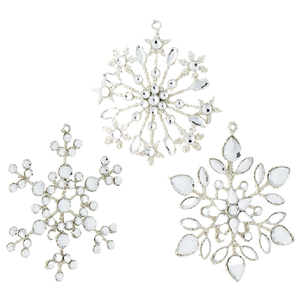 4" Jeweled Snowflake Ornament