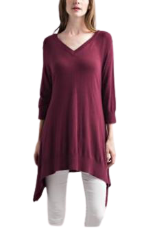 V-Neck Asymetric Sweater