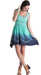 Mint Ombre A-Line Dress