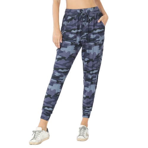 French Terry Joggers - Navy Camo