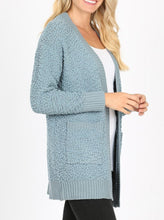 Load image into Gallery viewer, Popcorn Cardigan - Blue Grey