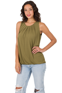 Sleeveless Ruched Top