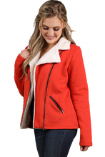 Load image into Gallery viewer, Sherpa Moto Jacket - Red