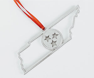 Pewter Christmas Ornament - Tri-Star