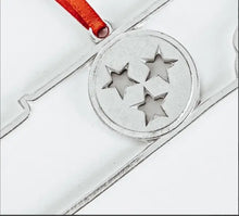 Load image into Gallery viewer, Pewter Christmas Ornament - Tri-Star
